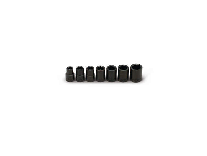 1/2" Drive 7 Piece Set - 6 Point Standard Impact Sockets, 7/16" - 13/16"
