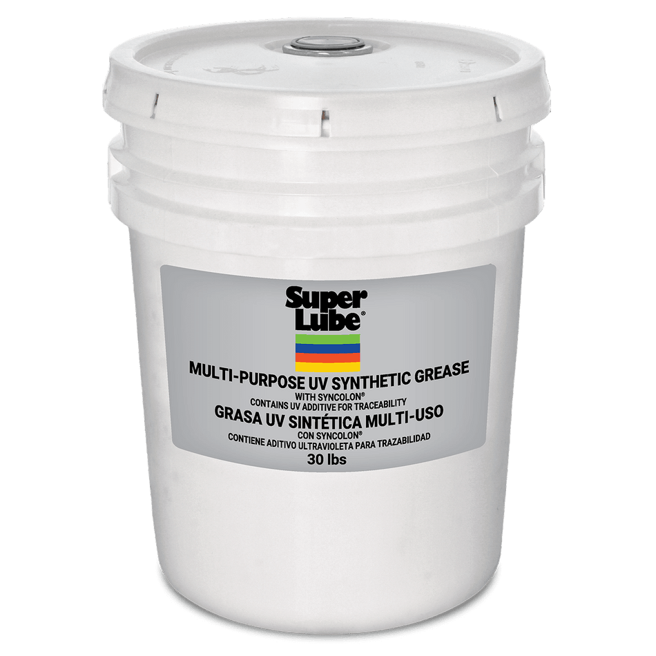 Super Lube Multi-Purpose Synthetic Grease NLGI 2 with UV Tracer Dye – 30 lb Pail