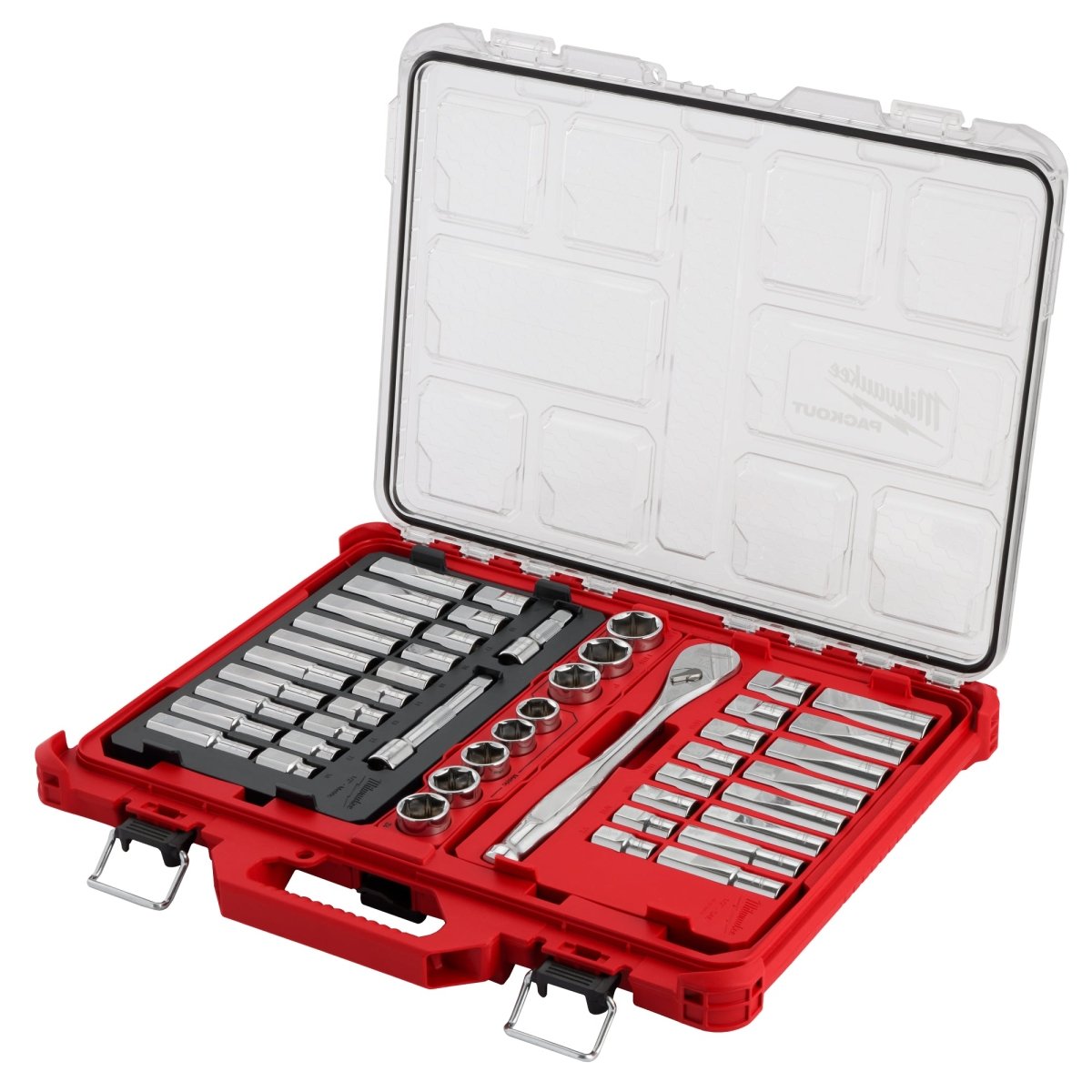 47pc 1/2" Drive Ratchet & Socket Set with PACKOUT™ Low - Profile Organizer - AAA Industrial Supply