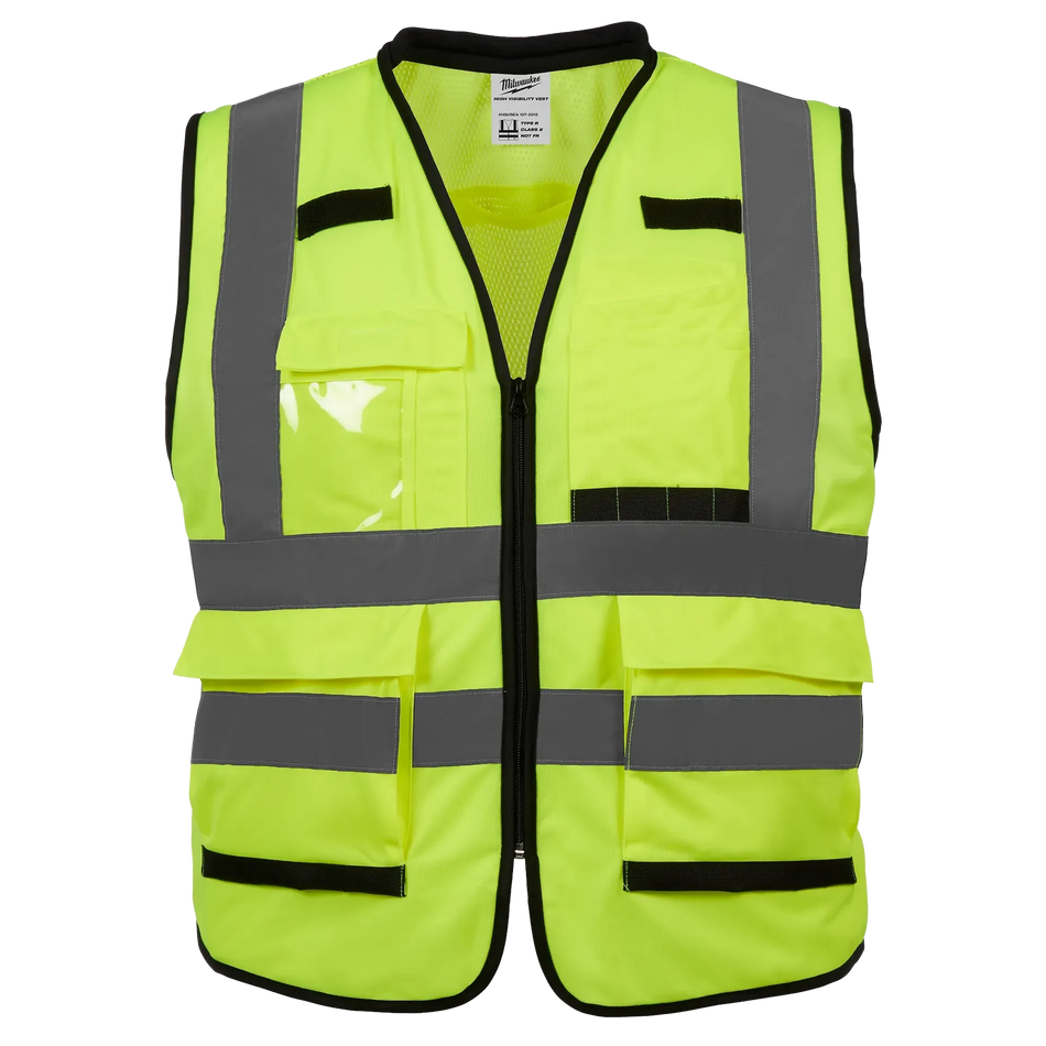 Class 2 High Visibility Yellow Performance Safety Vest - L/XL