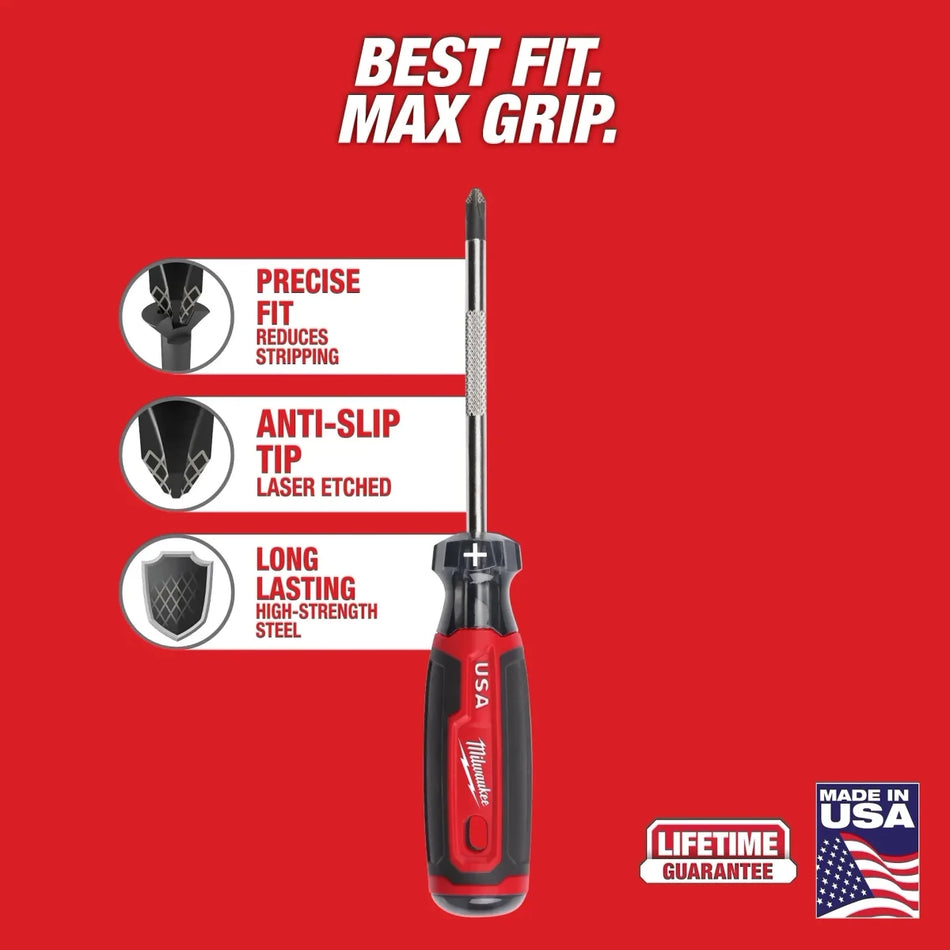 4PC Cushion Grip Screwdriver Set (USA) - AAA Industrial Supply