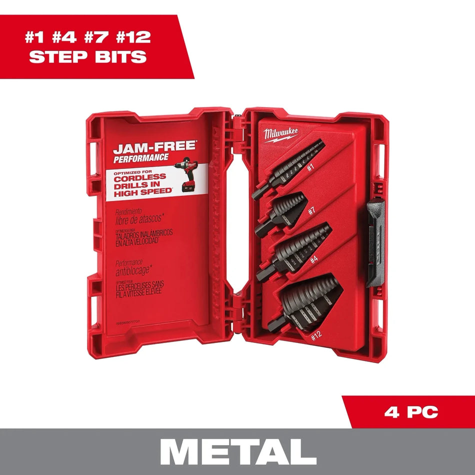 4PC Step Drill Bit Set - AAA Industrial Supply