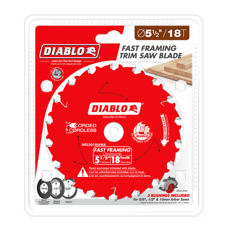 5 - 1/2" x 18 - Teeth Fast Framing Saw Blade for Wood - AAA Industrial Supply