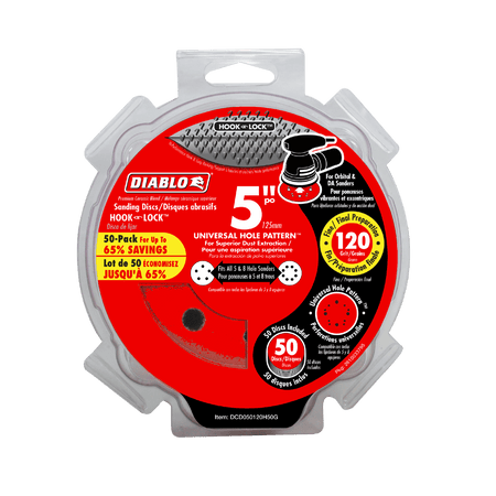 5" 120 - Grit Hook & Lock™ ROS Sanding Discs (50 - pk) - AAA Industrial Supply