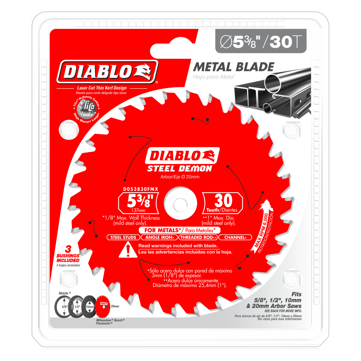5 - 3/8" x 30 - Teeth Steel Demon™ Carbide Saw Blade for Medium Metal - AAA Industrial Supply