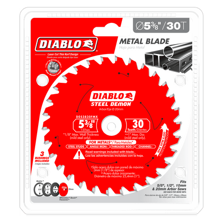 5 - 3/8" x 30 - Teeth Steel Demon™ Carbide Saw Blade for Medium Metal - AAA Industrial Supply