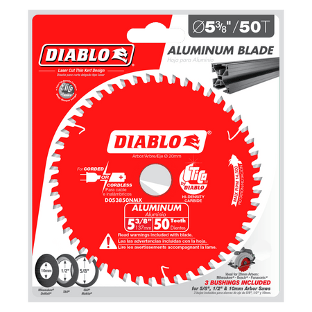 5 - 3/8" x 50 - Teeth Saw Blade for Aluminum - AAA Industrial Supply