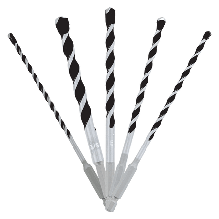 5 pc Multi - Material Carbide - Tipped Hammer Drill Bit Set (5 - pc) - AAA Industrial Supply