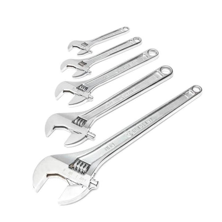 5 Piece Adjustable Wrench Set 6", 8", 10", 12", & 15" - AAA Industrial Supply