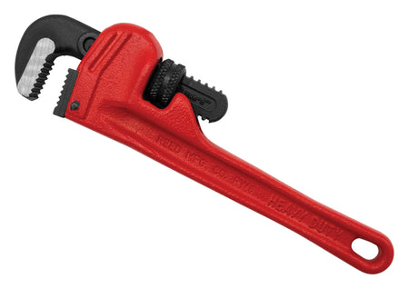 Heavy-Duty Straight Pipe Wrench, 8 in OAL, 1/8 to 1 in Jaw