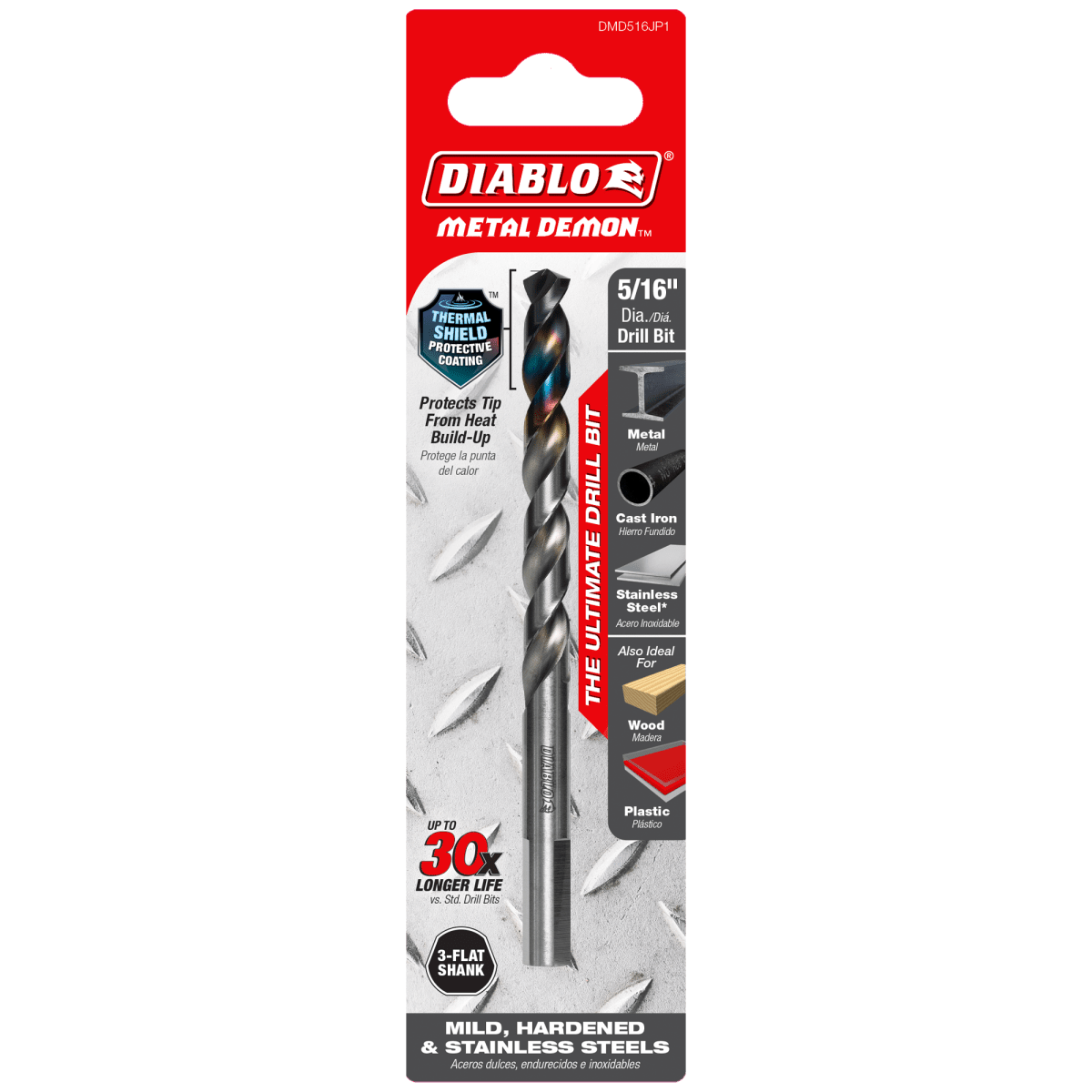 5/16" Metal Demon™ Drill Bit for Mild, Hardened and Stainless Steels - AAA Industrial Supply
