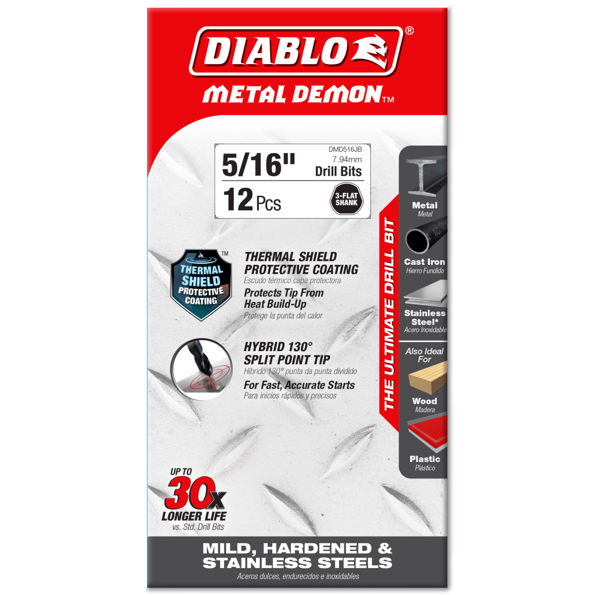 5/16" Metal Demon™ Drill Bits for Mild, Hardened and Stainless Steels - AAA Industrial Supply