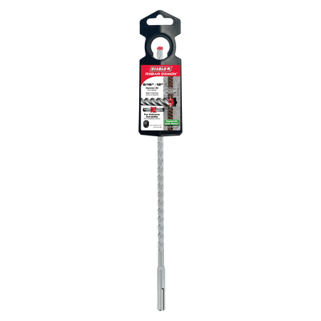 5/16" x 10" x 12" Rebar Demon™ SDS - Plus 4 - Cutter Full Carbide Head Hammer Drill Bit - AAA Industrial Supply