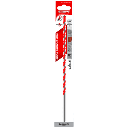 5/16" x 10" x 8" SPEEDemon™ Red Granite PLUS™ Carbide - Tipped Hammer Drill Bit - AAA Industrial Supply