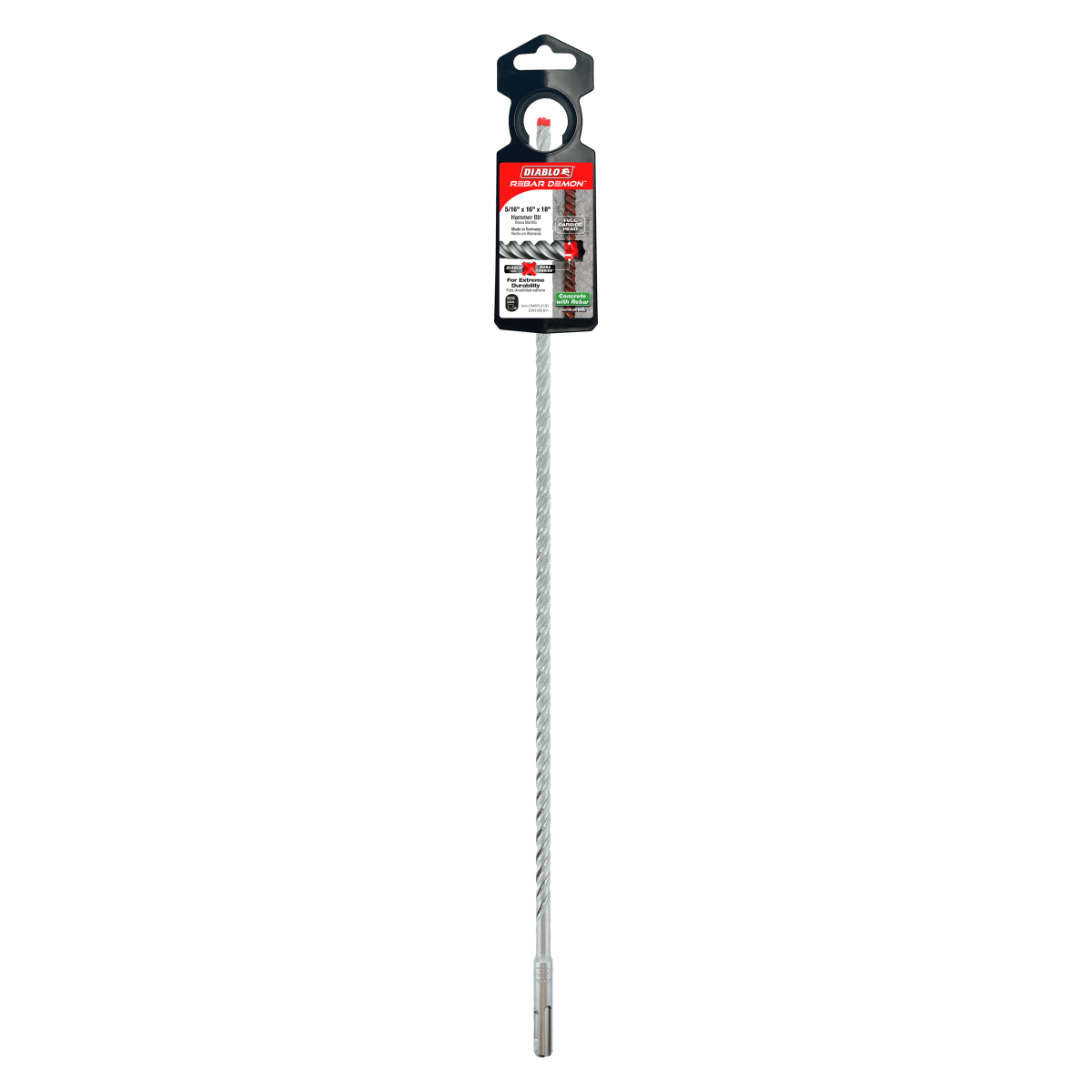 5/16" x 16" x 18" Rebar Demon™ SDS - Plus 4 - Cutter Full Carbide Head Hammer Drill Bit - AAA Industrial Supply