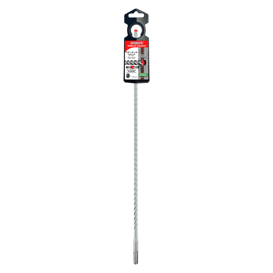 5/16" x 16" x 18" Rebar Demon™ SDS - Plus 4 - Cutter Full Carbide Head Hammer Drill Bit - AAA Industrial Supply