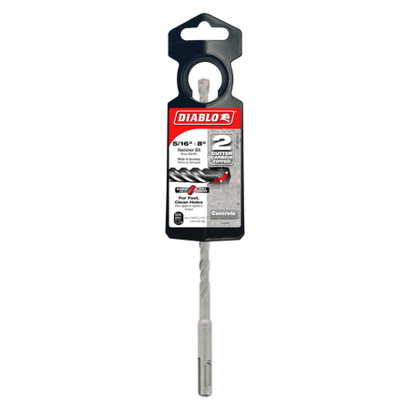5/16" x 6" x 8" SDS - Plus 2 - Cutter Carbide - Tipped Hammer Drill Bits - AAA Industrial Supply