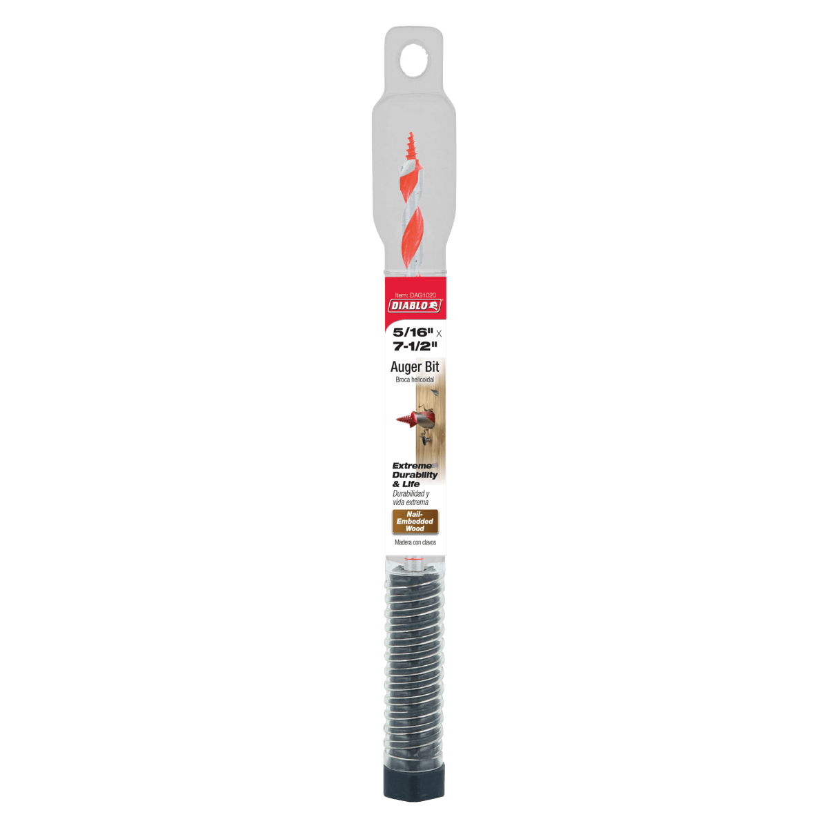 5/16" x 7 - 1/2" Auger Bit for Wood & Nail - Embedded Wood - AAA Industrial Supply