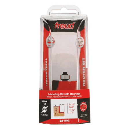 5/16",3/8",7/16",1/2" Depth Rabbeting Bit with Bearings - AAA Industrial Supply
