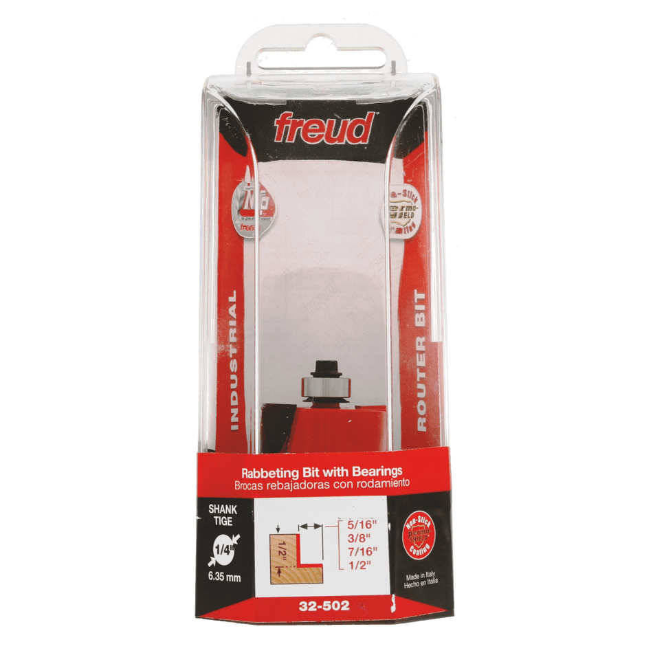 5/16",3/8",7/16",1/2" Depth Rabbeting Bit with Bearings - AAA Industrial Supply