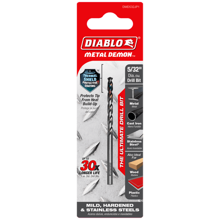 5/32" Metal Demon™ Drill Bit for Mild, Hardened and Stainless Steels - AAA Industrial Supply