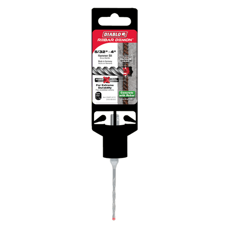 5/32" x 2" x 4" Rebar Demon™ SDS - Plus 4 - Cutter Full Carbide Head Hammer Drill Bit - AAA Industrial Supply