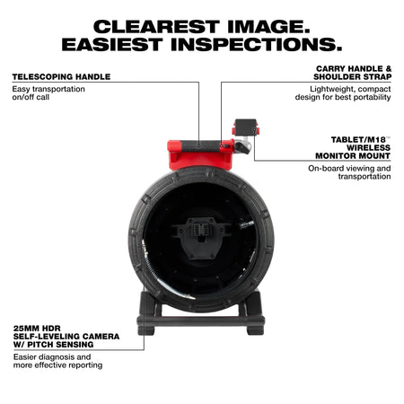 Milwaukee 100’ Flexible Modular Pipeline Inspection Reel