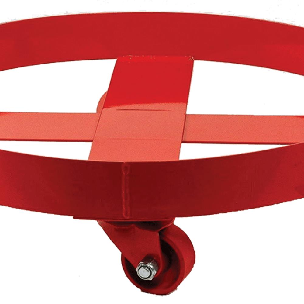 55 gal Drum Band Dolly - Steel - 4 Swivel Casters - AAA Industrial Supply