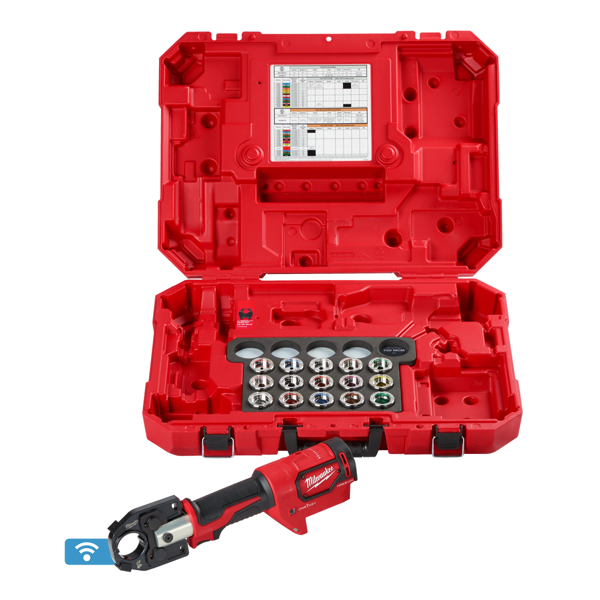 Milwaukee M18™ FORCE LOGIC™ 600 MCM Crimper with #8 - 600 MCM Cu Dies