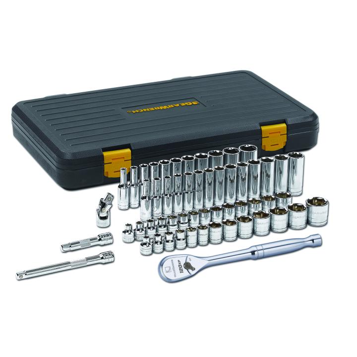56 Piece 3/8" Drive 6 Point 120XP™ Standard and Deep SAE/Metric Mechanics Tool Set - AAA Industrial Supply