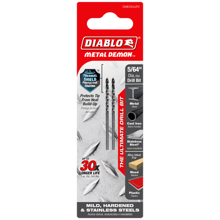 5/64" Metal Demon™ Drill Bits for Mild, Hardened and Stainless Steels (2 - pk) - AAA Industrial Supply