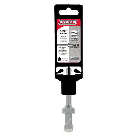 5/8" x 1 - 3/16" SDS - Plus 2 - Cutter Carbide - Tipped Stop Bit - AAA Industrial Supply