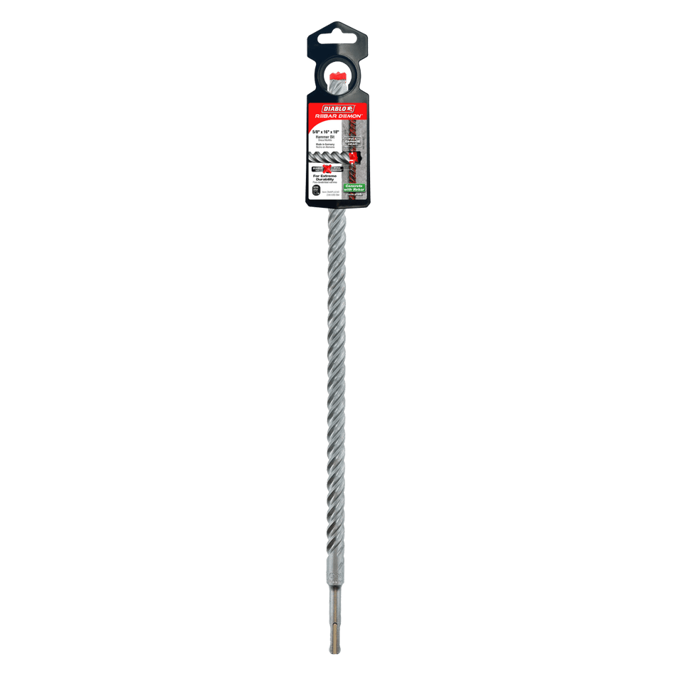 5/8" x 16" x 18" Rebar Demon™ SDS - Plus 4 - Cutter Full Carbide Head Hammer Drill Bit - AAA Industrial Supply