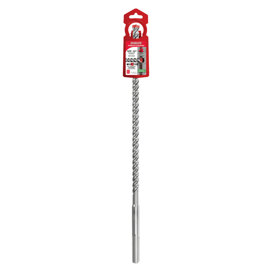 5/8" x 16" x 21" Rebar Demon™ SDS - Max 4 - Cutter Full Carbide Head Hammer Drill Bit - AAA Industrial Supply