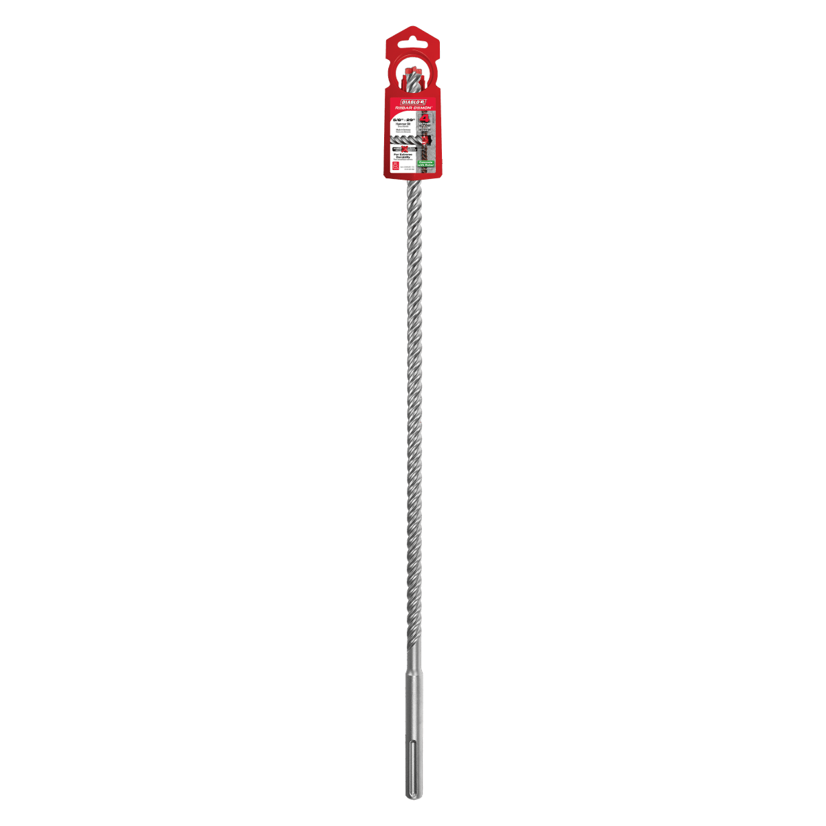 5/8" x 24" x 29" Rebar Demon™ SDS - Max 4 - Cutter Full Carbide Head Hammer Drill Bit - AAA Industrial Supply