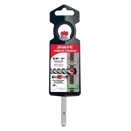 5/8" x 4" x 6" Rebar Demon™ SDS - Plus 4 - Cutter Full Carbide Head Hammer Drill Bit - AAA Industrial Supply