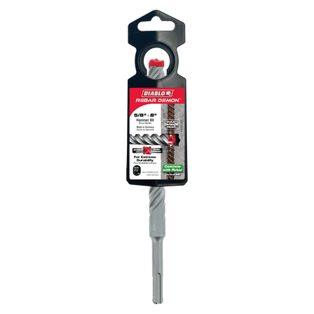5/8" x 6" x 8" Rebar Demon™ SDS - Plus 4 - Cutter Full Carbide Head Hammer Drill Bit - AAA Industrial Supply