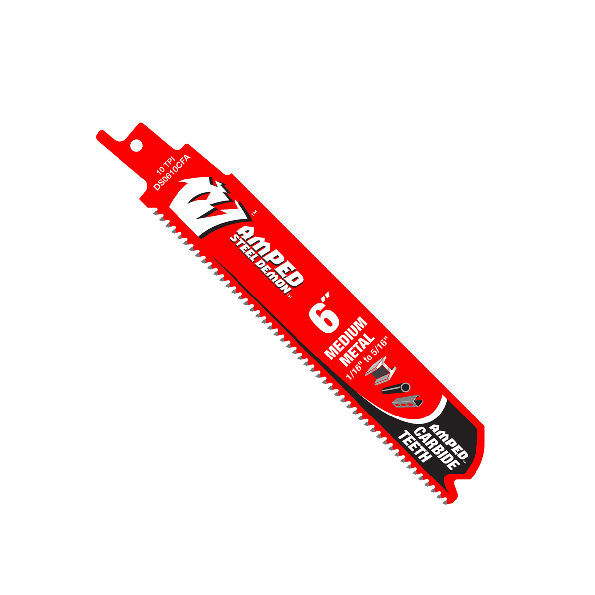 6" 10TPI AMPED™ Steel Demon™ Carbide Teeth Reciprocating Saw Blade for Medium Metal - AAA Industrial Supply