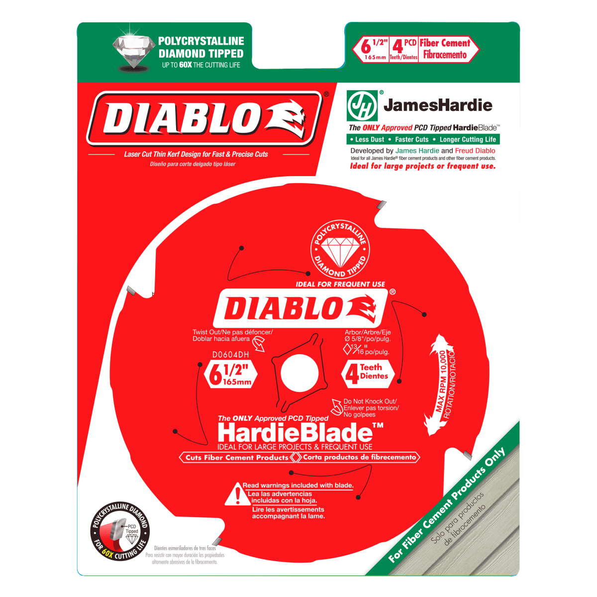 6 - 1/2" x 4 Tooth Fiber Cement HardieBlade™ - AAA Industrial Supply