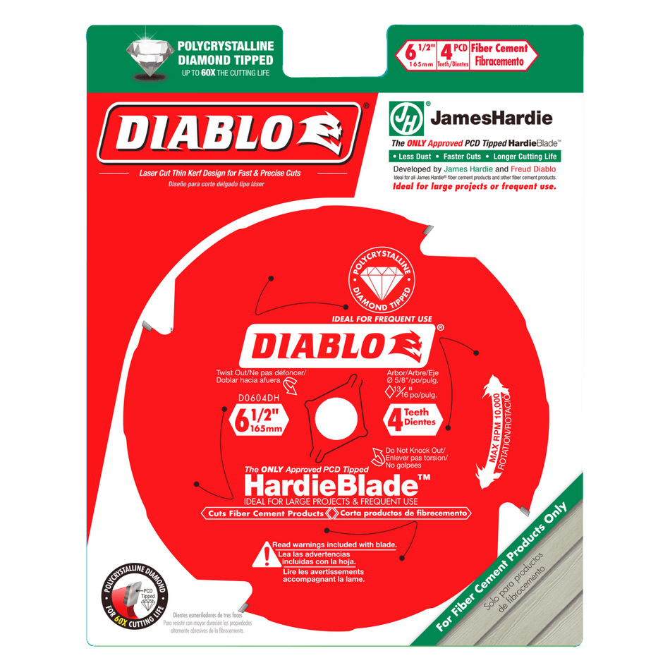 6 - 1/2" x 4 Tooth Fiber Cement HardieBlade™ - AAA Industrial Supply