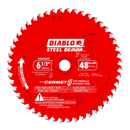6 - 1/2" x 48 Teeth Steel Demon™ Cermet II Saw Blade for Metals and Stainless Steel - AAA Industrial Supply