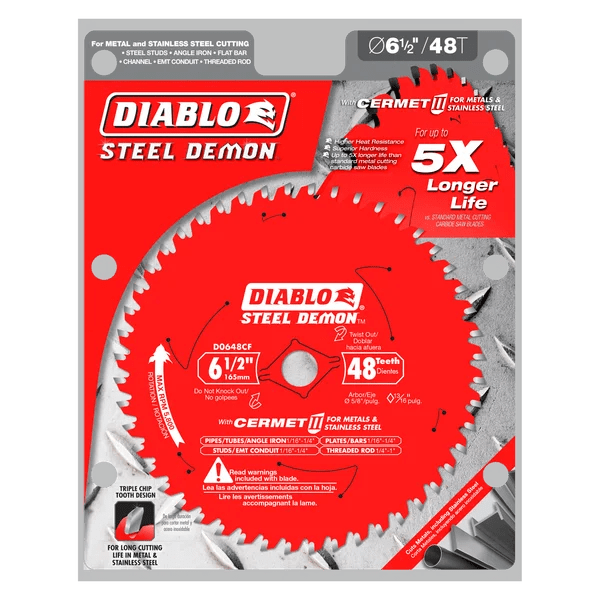 6 - 1/2" x 48 Teeth Steel Demon™ Cermet II Saw Blade for Metals and Stainless Steel - AAA Industrial Supply
