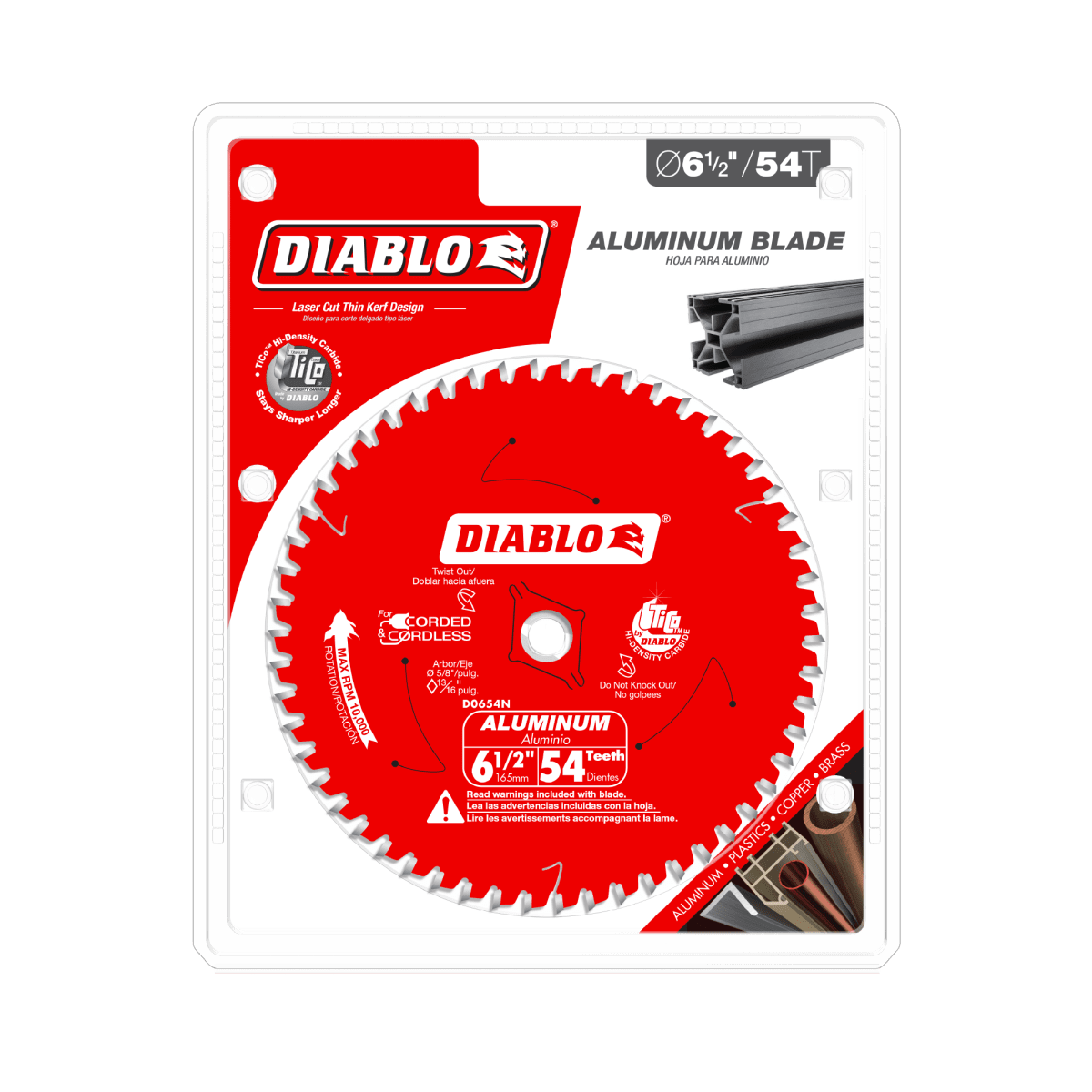 6 - 1/2" x 54 - Teeth Saw Blade for Aluminum - AAA Industrial Supply
