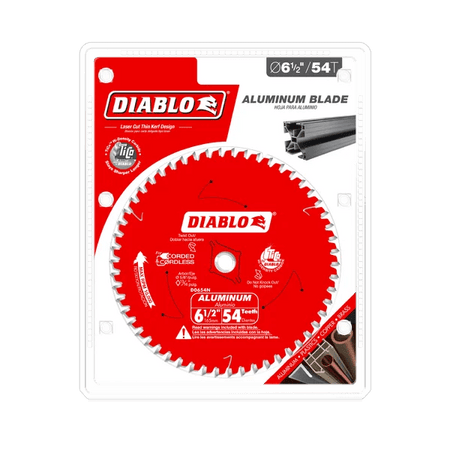 6 - 1/2" x 54 Tooth Medium Aluminum Cutting Saw Blade - AAA Industrial Supply