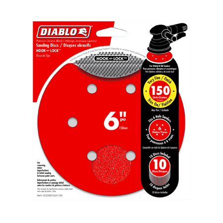 6" 150 - Grit Hook & Lock™ ROS Sanding Discs (10 - pk) - AAA Industrial Supply