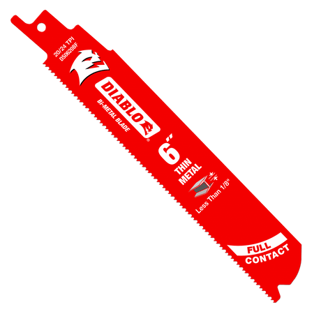 6" 20/24TPI Bi - Metal Reciprocating Saw Blades for Thin Metal (25 - pk) - AAA Industrial Supply