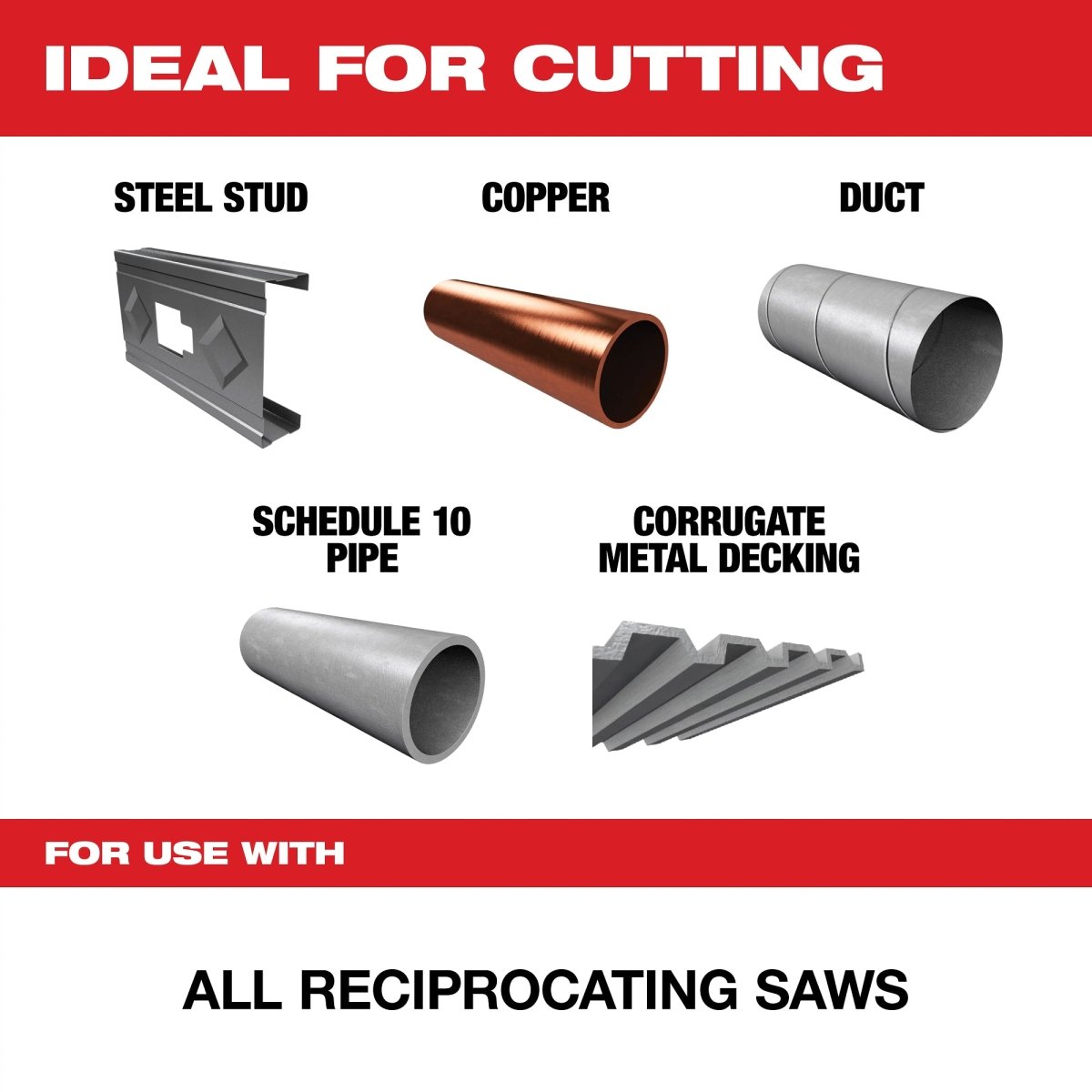 6" 24 TPI SAWZALL® Blade for Thin Metal (5 PK) - AAA Industrial Supply