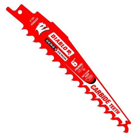 6" 3TPI Demo Demon™ Carbide Tipped Reciprocating Saw Blades for Pruning and Clean Wood (10 - pk) - AAA Industrial Supply