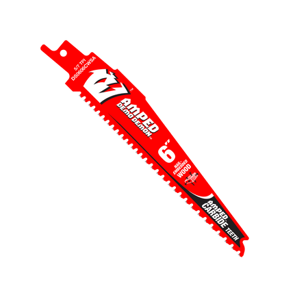 6" 5/7 TPI AMPED™ Demo Demon™ Carbide Teeth Reciprocating Saw Blade for Nail - Embedded Wood - AAA Industrial Supply
