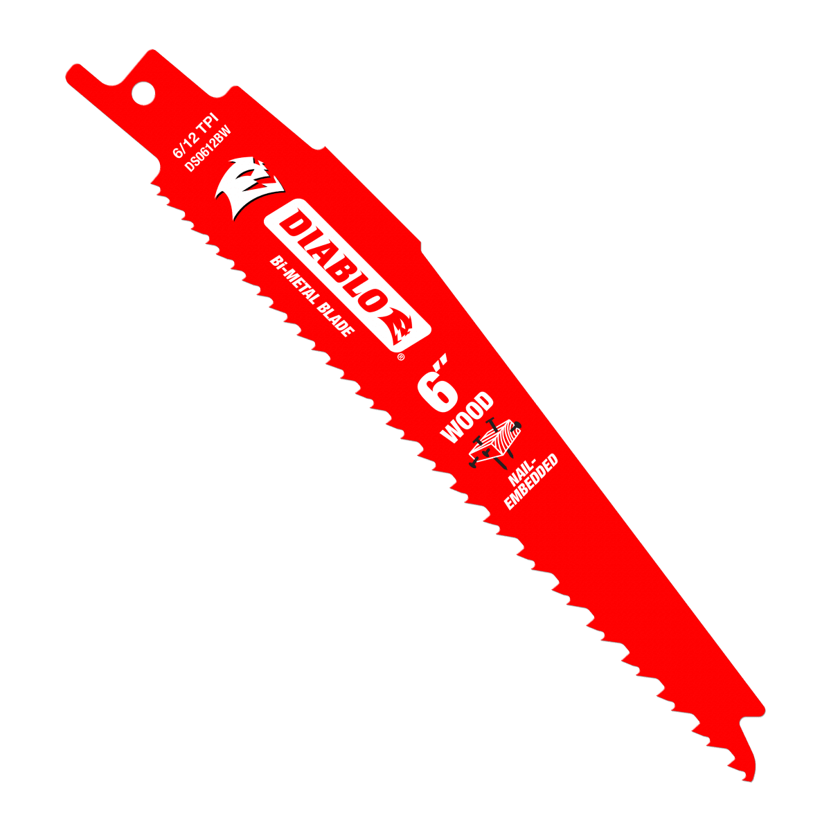 6" 6/12TPI Bi - Metal Reciprocating Saw Blades for Nail - Embedded Wood (5 - pk) - AAA Industrial Supply